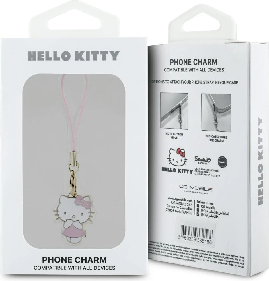 Varëse Hello Kitty Charm Kitty Cute, metal, rozë