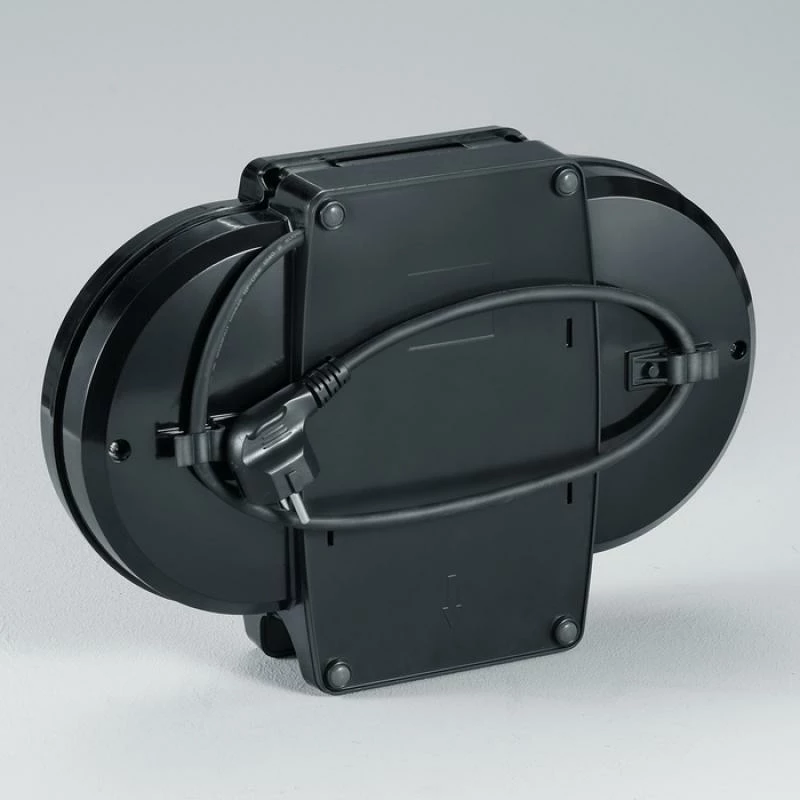 Aparat për waffle dyshe, Severin WA2106, 1200W, temperaturë e rregullueshme, veshje jo-ngjitëse, i zi