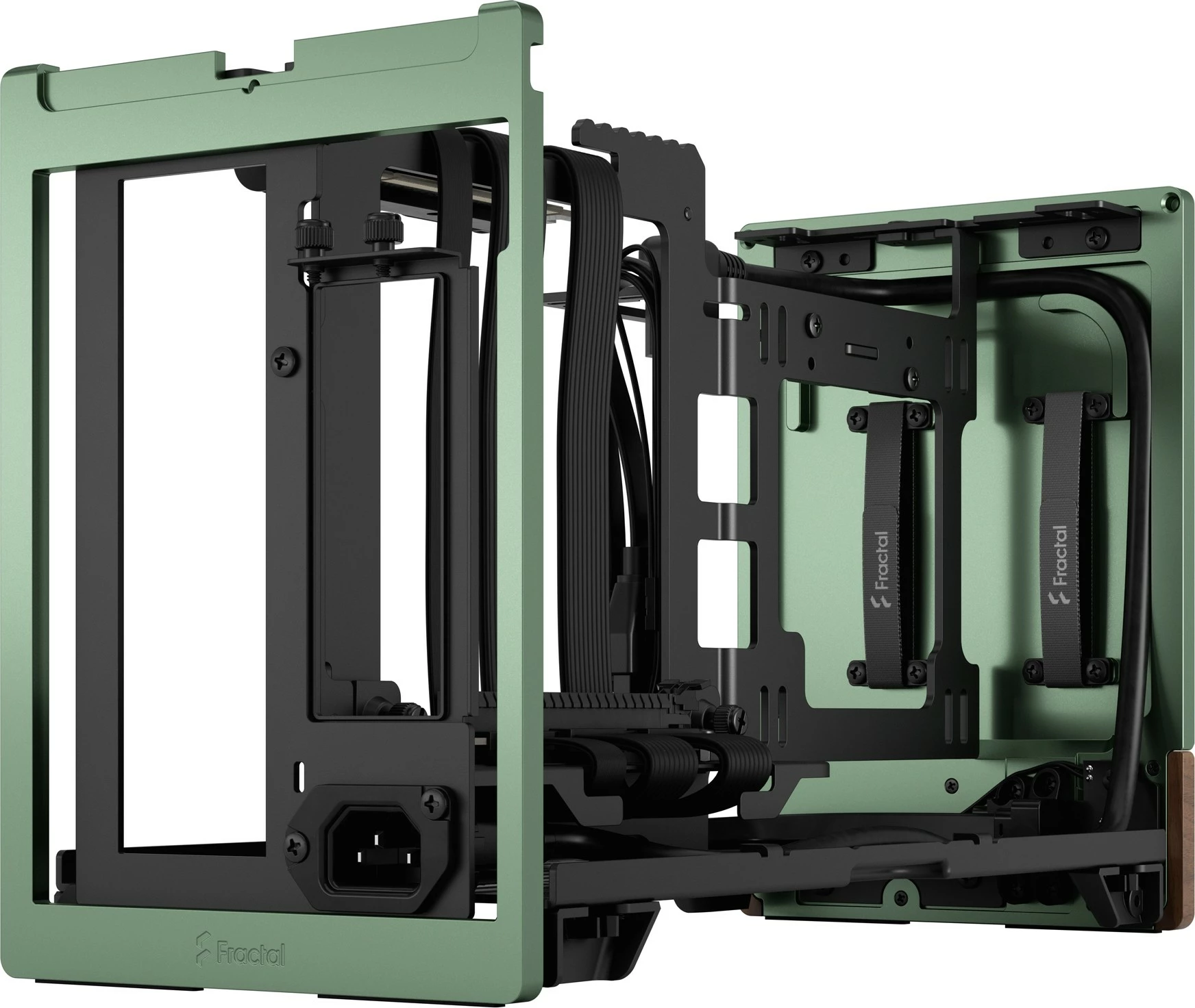 Kasë Fractal Design Terra Mini-ITX, alumini, arrë, jeshile