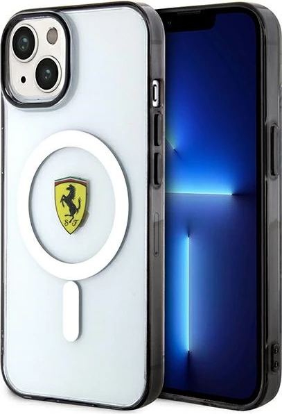Mbështjellës Ferrari FEHMP14SURKT për iPhone 14 6.1", transparent, MagSafe