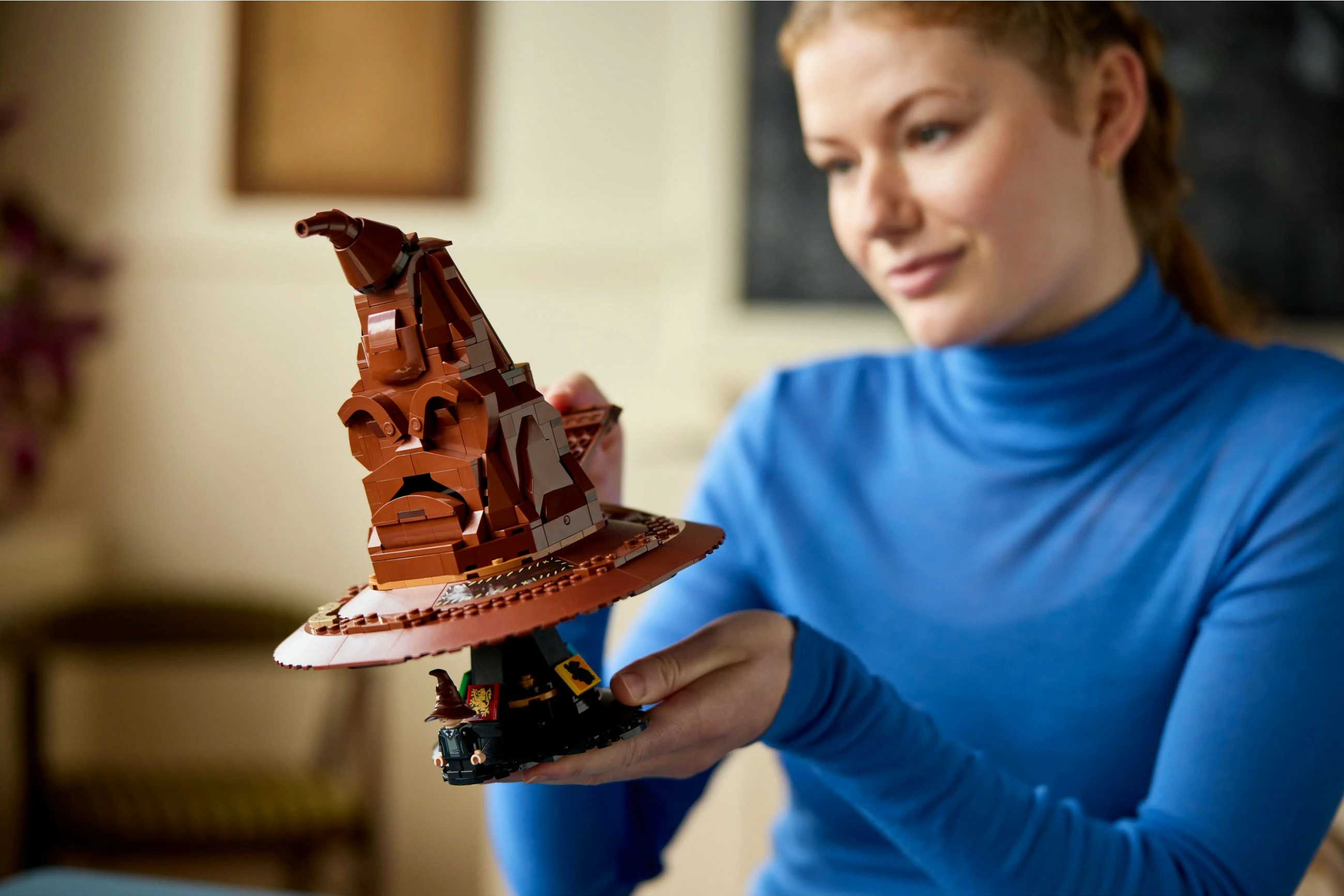Set LEGO Talking Sorting Hat, 561 copë, plastikë, për të rritur, ngjyrë kafe