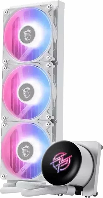 Ftohës me ujë AIO MSI MPG CoreLiquid P13 360, radiator 360mm, 3x120mm ARGB, ekran IPS 2.1", i bardhë