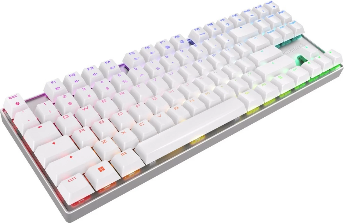 Tastierë mekanike wireless Cherry MX 8.2 TKL, RGB, e bardhë