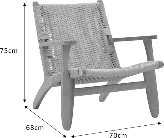 Karrige Chiara dru ahu natyral-sedilje litar natyral 70x68x75cm