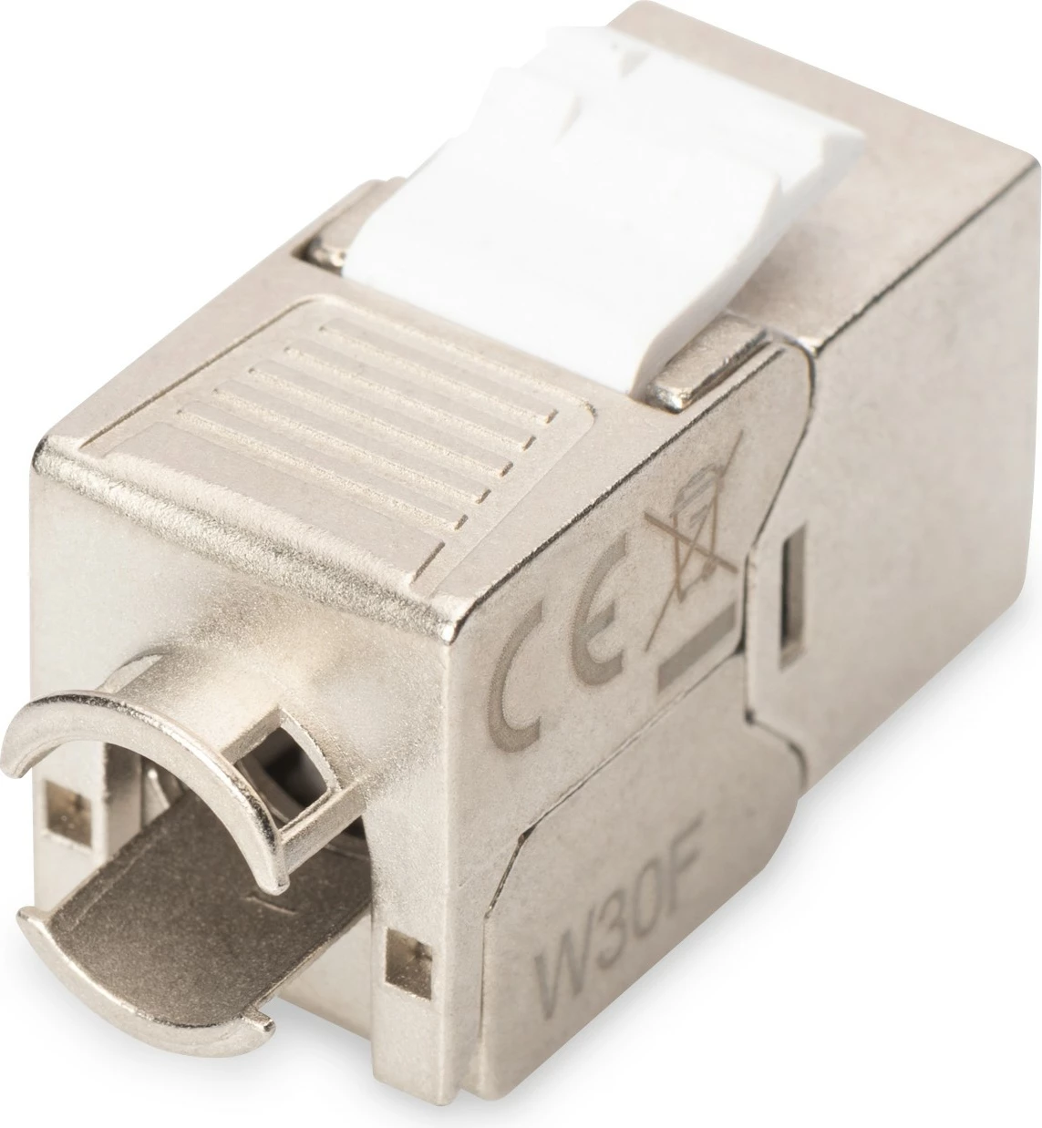 Keystone Jack Digitus Cat6a RJ45, i mbrojtur, metalik