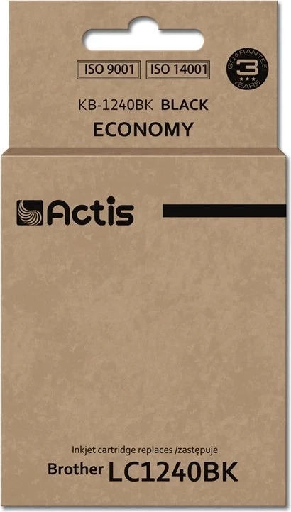 Ngjyrë zëvendësuese Actis KB-1240BK për printer Brother LC1240BK/LC1220BK, standart, 19ml, i zi