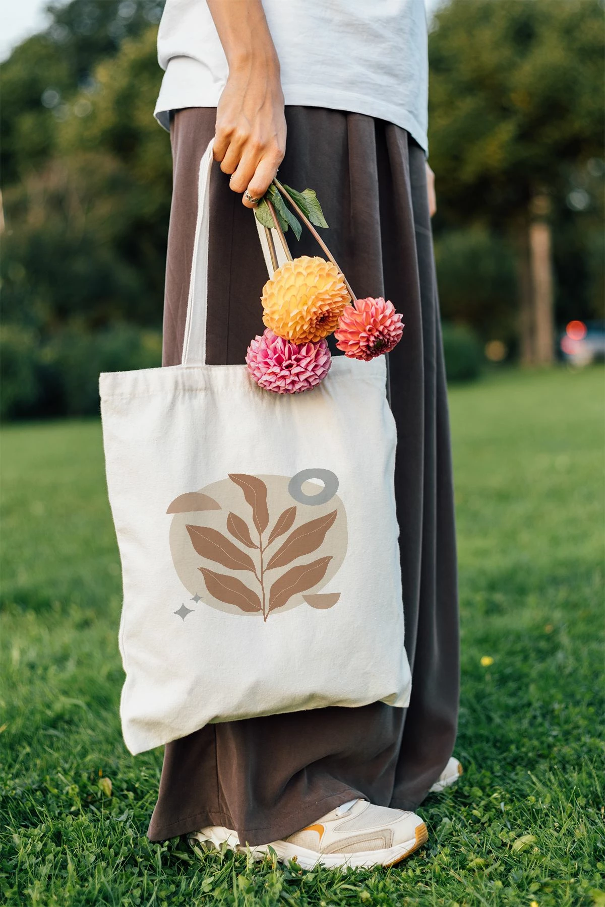 Tote bag Zoozie Bags, model Tote 30, shumëngjyrësh, 35x40cm