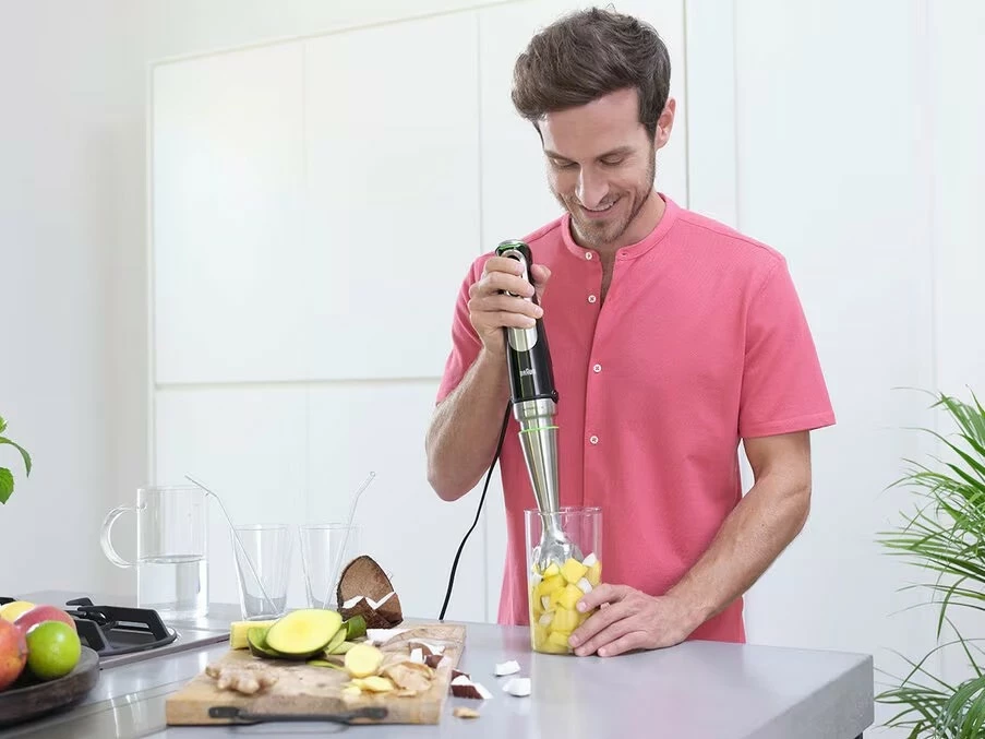 Blender dore Braun MultiQuick 9 MQ9195XLI, 1200W, zi-e argjendtë