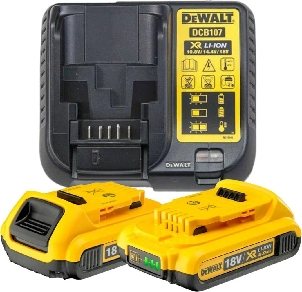 Makineri shpimi/vidash DeWalt DCD771D2-QW, 18V, 2x bateri, e verdhë/zezë