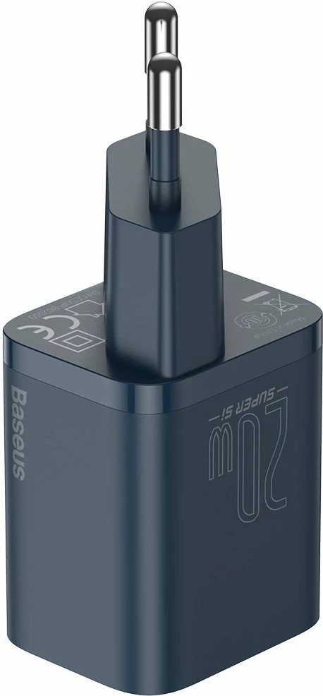 Karikues i shpejtë Baseus Super Si Quick Charger 1C, 20W, me kabllo USB-C në Lightning 1m, Blu