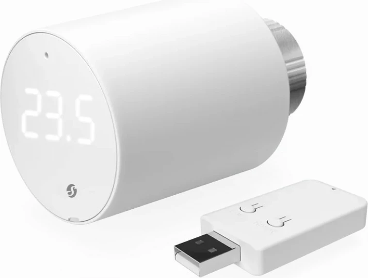 Termostat radiator Shelly Blu TRV & Blu Gateway Gen3, i bardhë