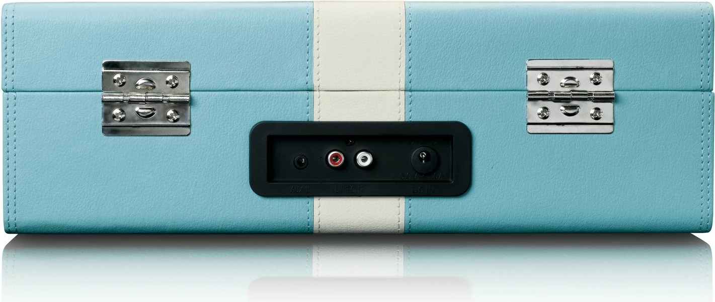 Gramafon Lenco TT-110, Bluetooth, 2 altoparlantë, ngjyrë blu/bardhë