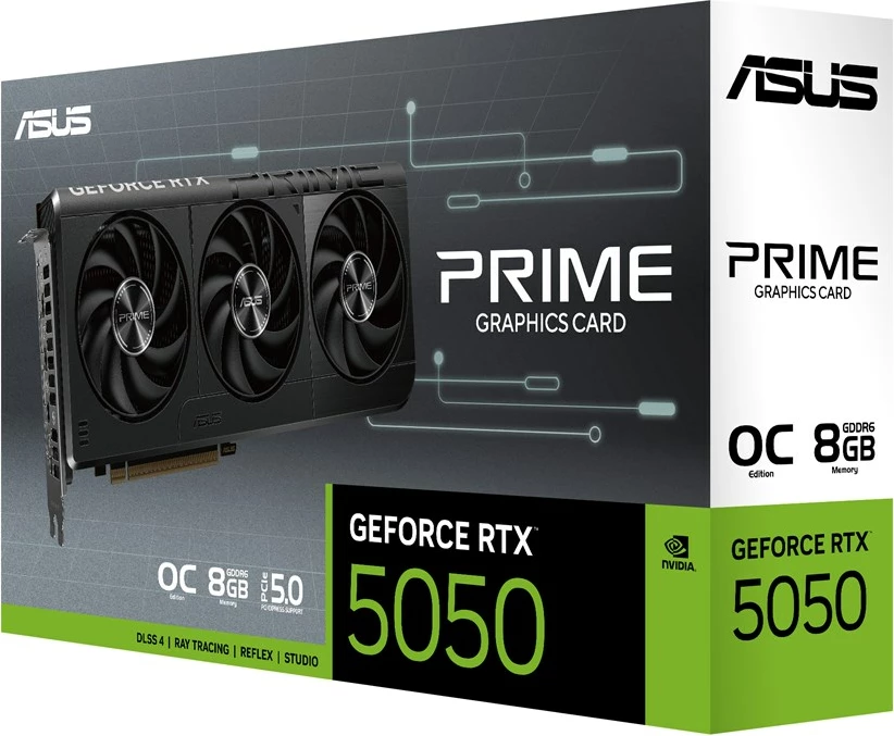 Kartë grafike ASUS Prime RTX5050-O8G, 8 GB GDDR6, e zezë