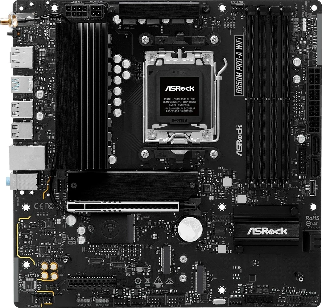 Pllakë amë Asrock B850M Pro-A WiFi, Socket AM5, micro ATX, E zezë