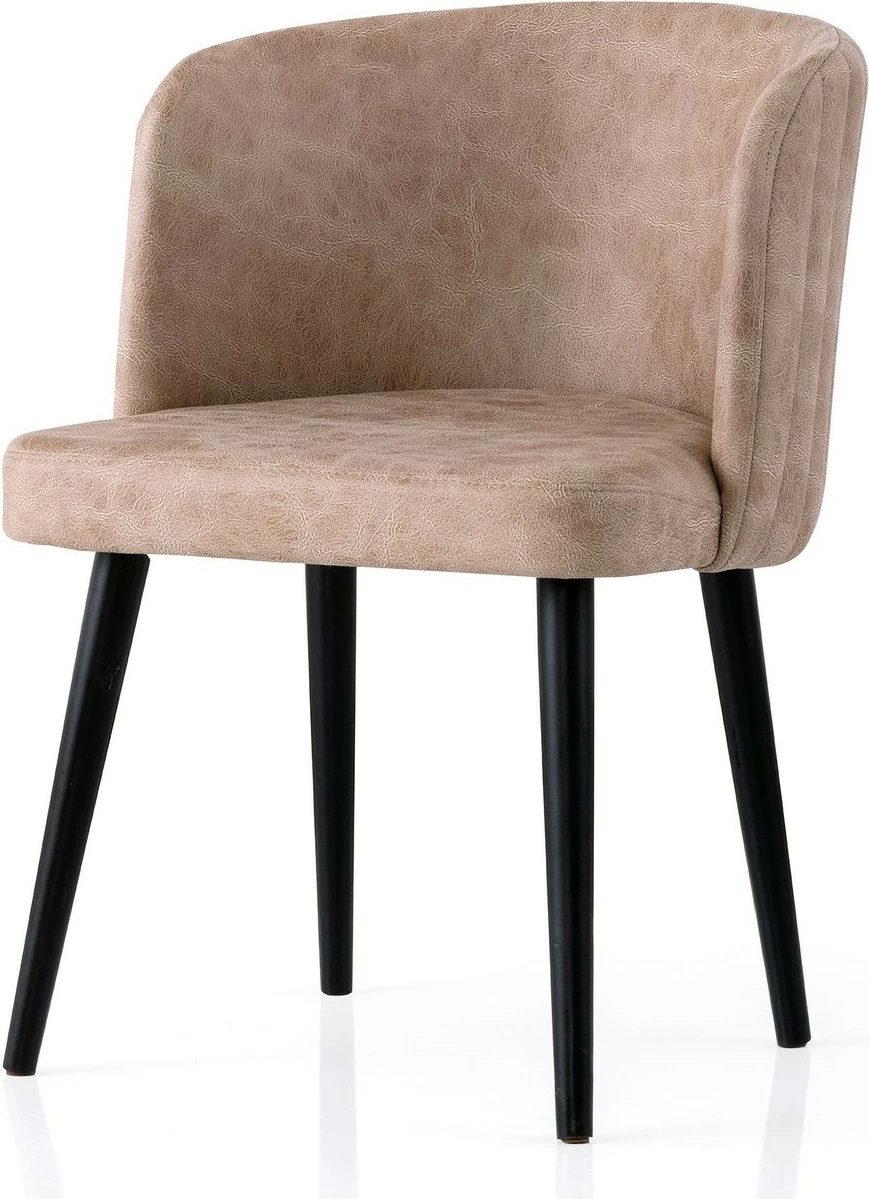 Set karrigesh (4 copë), Hanah Home Zen - 4201 V4, ngjyrë e zezë dhe bezhë