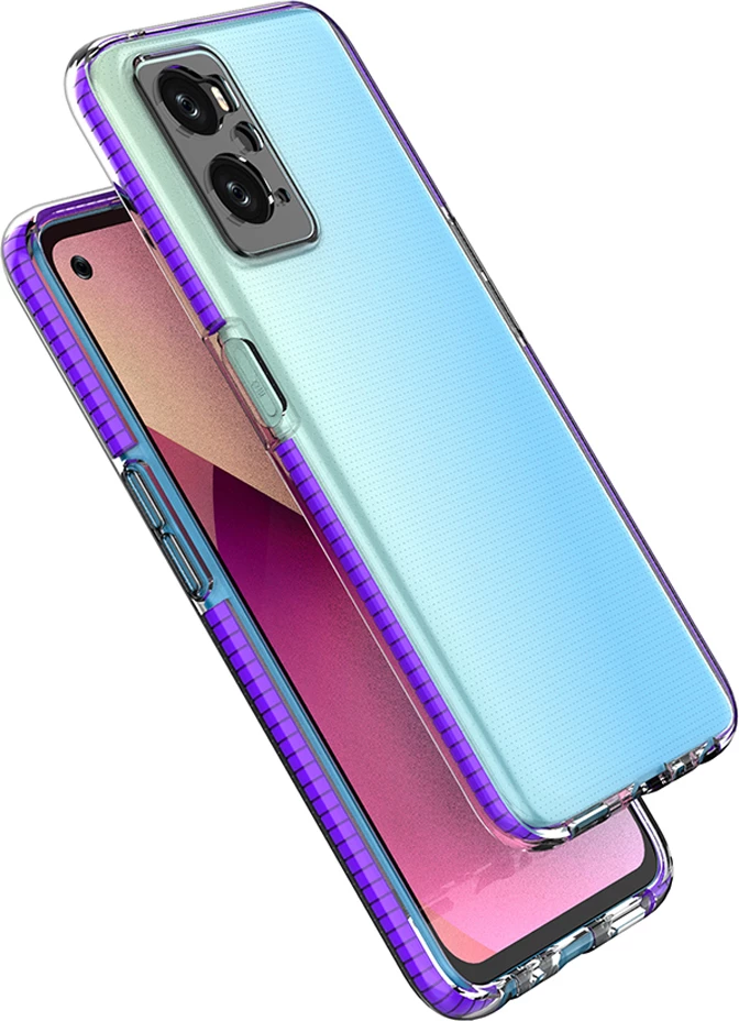 Mbështjellës Hurtel Spring Case për Realme 9i, Oppo A36/A76/A96, silikon, kaltër e hapur