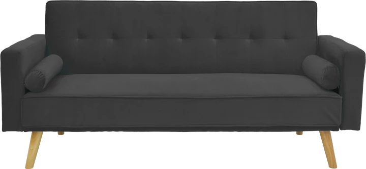 Divan-krevat Success 3-ulës, material kadife, ngjyrë antracit, 190x80x84cm