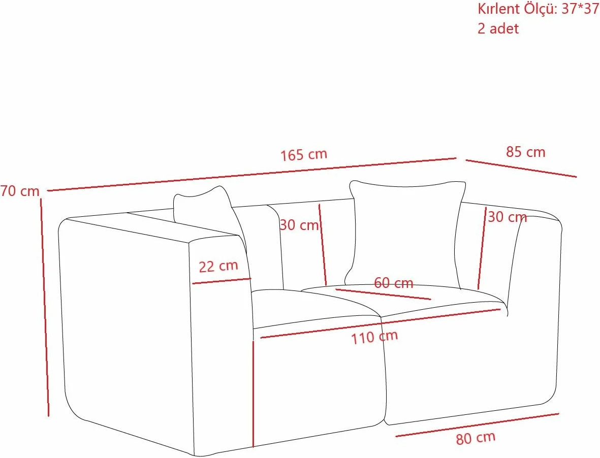Divan dy vendësh, Atelier del Sofa, ngjyrë antracit, 2 pjesë