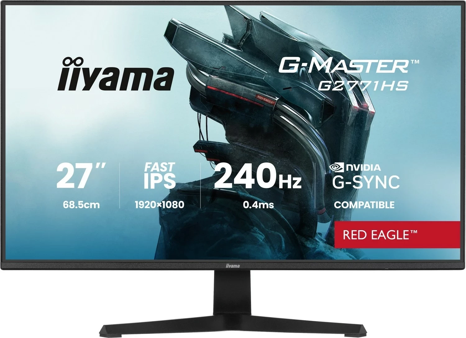 Monitor gaming iiyama G-Master G2771HS-B1 Red Eagle 27 inch, Full HD, 240Hz, Fast IPS, i zi