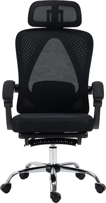 Karrige zyre menaxheri me mbështetëse këmbësh Titan cilësi premium pëlhurë rrjetë e zezë