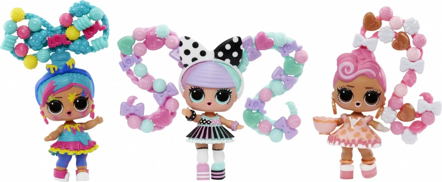 Set rruaza flokësh L.O.L. Surprise Hair Beads Tots, 64+ copë, për vajza