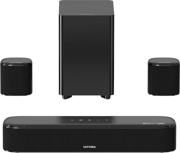 Soundbar Ultimea Aura A50 Pro 5.1 Dolby Atmos me subwoofer me kabllo, e zezë