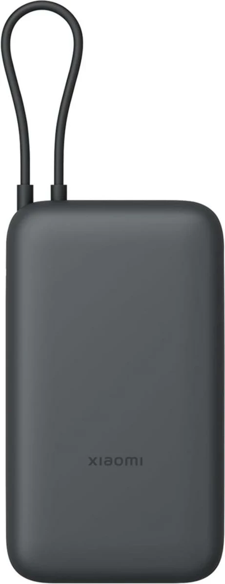 Powerbank Xiaomi 20000mAh 22.5W me kabllo USB-C, gri e errët