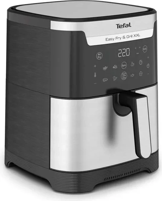 Fritezë me ajër dhe grill Tefal EY801D15 2-in-1 6.5L XXL, inox/zezë