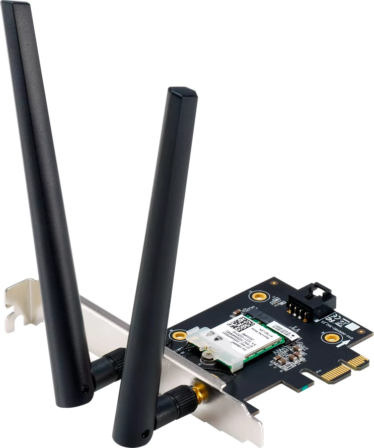 Adapter WiFi 6 PCIe ASUS PCE-AX1800 AX1800 Dual-Band, Bluetooth 5.2, WPA3, OFDMA/MU-MIMO, i zi