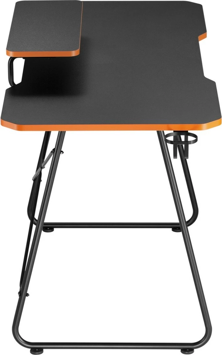 Tavolinë gaming Maclean RS170 me raft monitori, e zezë