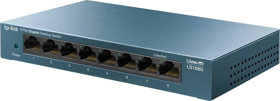 Switch TP-Link LiteWave LS108G, 8 porte, Gigabit Ethernet, Blu
