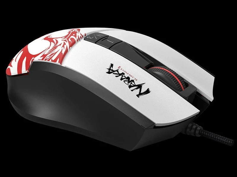 Maus A4Tech Bloody L65 MAX RGB Naraka, i bardhë-zi