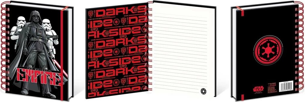 Fletore Pyramid Star Wars Dark Side A5 me spiral, e zezë/kuqe
