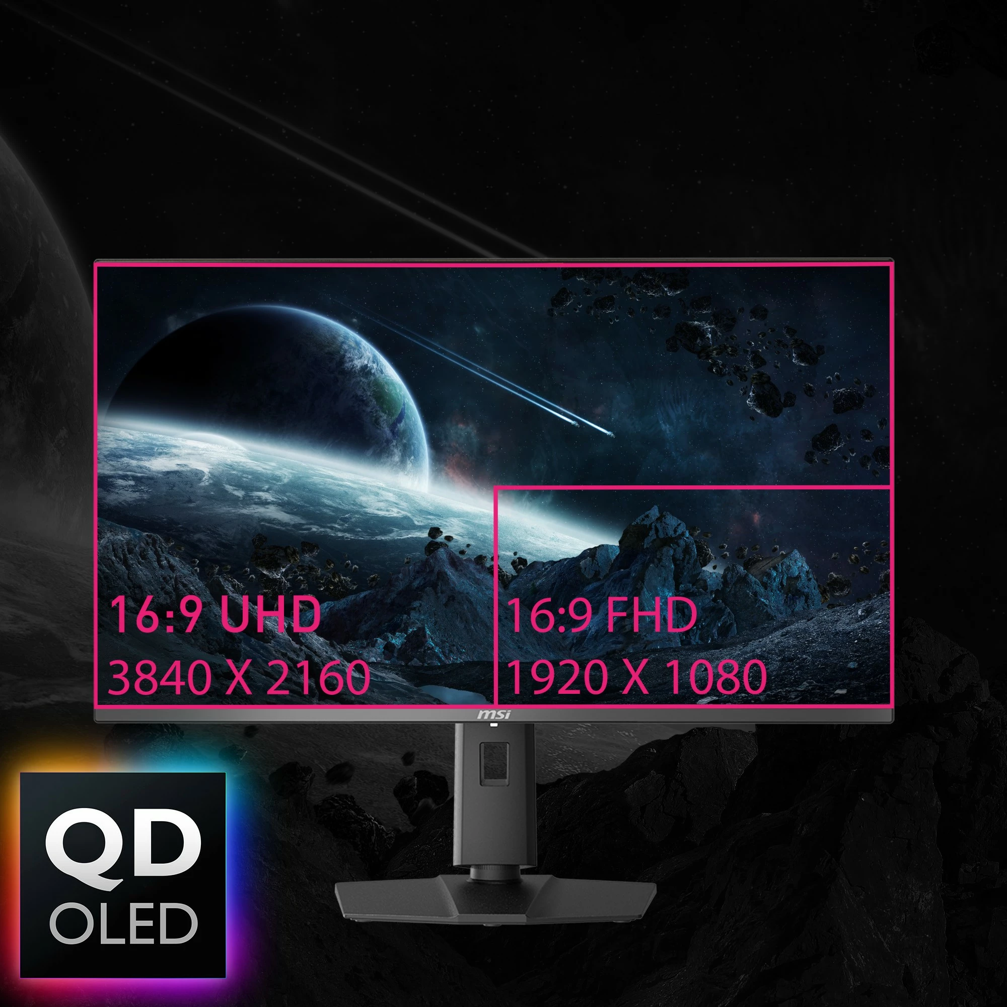 Monitor MSI MPG 321URXDE QD-OLED, 31.5 inç, 4K, 240Hz, USB-C, zi