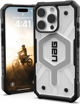 Mbështjellës UAG Pathfinder Clear me MagSafe për iPhone 16 Pro, Bardhë