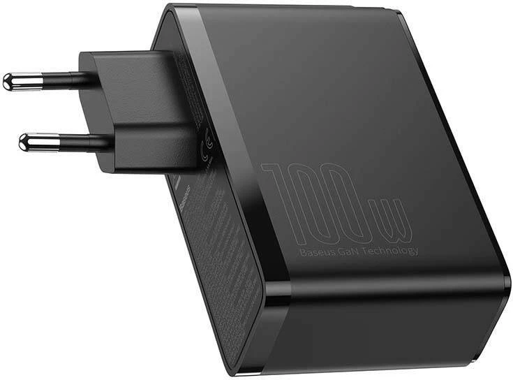 Karikues udhëtimi Baseus GaN2 Pro, 100W, 2x USB-C + 2x USB-A, i zi
