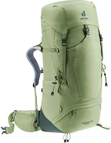 Çantë shpine Deuter Aircontact Lite 45+10 SL, për femra, Jeshile