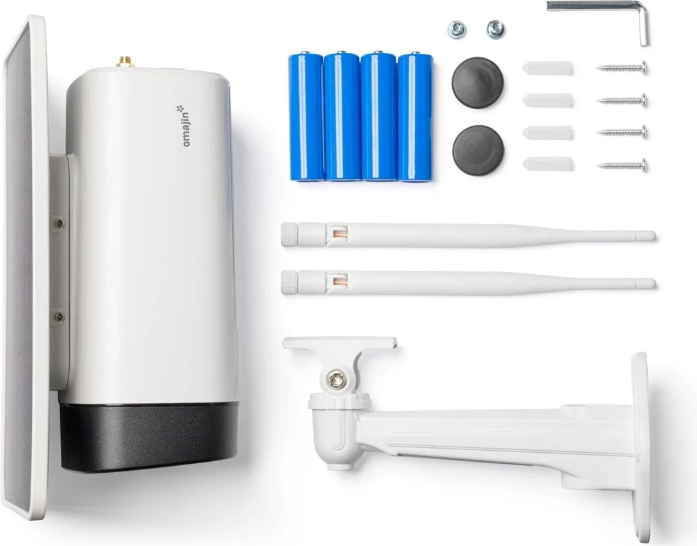 Kamerë sigurie wireless Omajin OSC-01-EU, solar, Bardhë, Zi