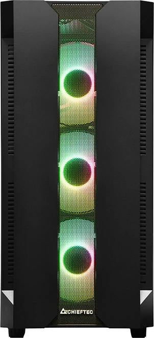 Kasë Chieftec Hunter GS-01B-OP, midi tower, xham i temperuar, RGB, e zezë