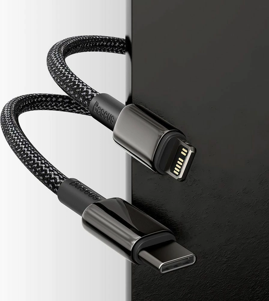 Kabllo Baseus USB-C në Lightning 2 m 20W 6953156232044 e zezë (1 copë)