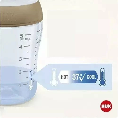 Biberon NUK Perfect Match 10742026 260 ml, thithë silikoni medium, e bardhë