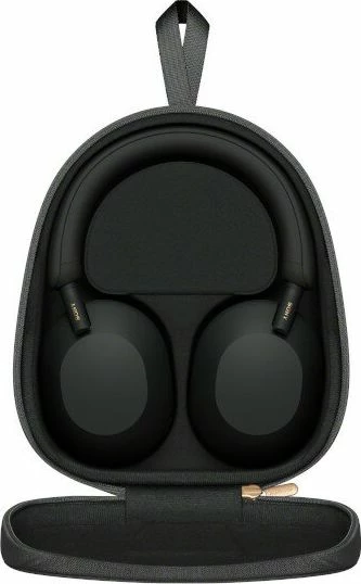 Kufje Sony WH-1000XM5 Bluetooth me ANC dhe mikrofon, të zeza, set me këllëf