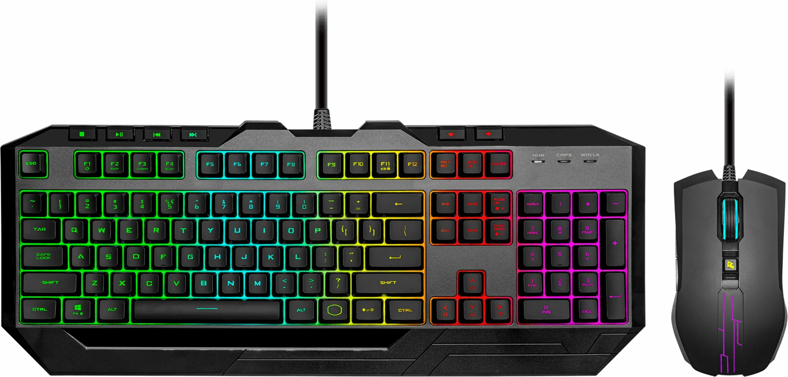 Set tastierë dhe maus Cooler Master Devastator 3 RGB, QWERTZ, USB, Membranë, i zi