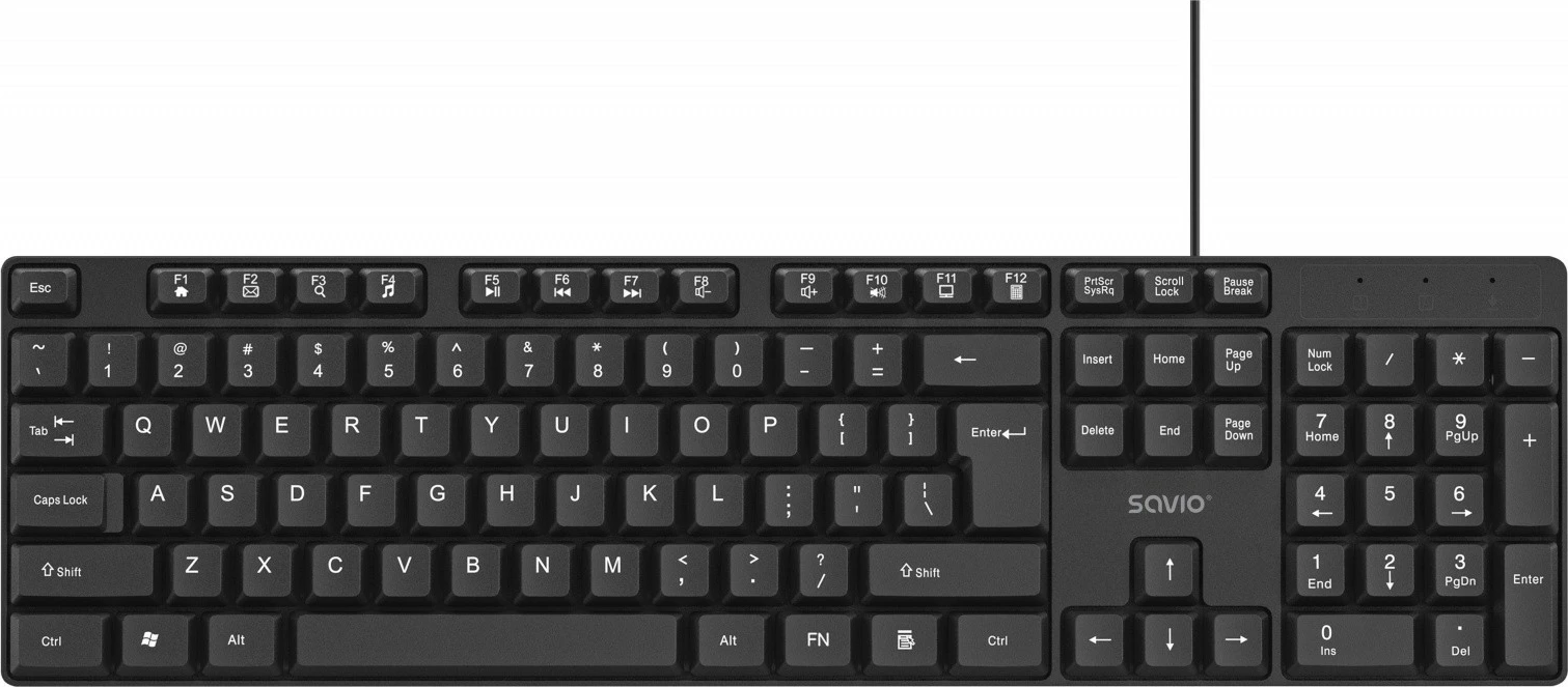 Tastierë me kabllo Savio KB-01, USB, e zezë