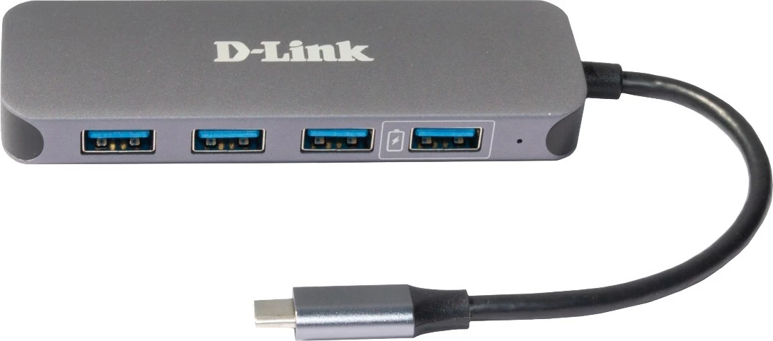 USB hub D-Link DUB-2340, 4x USB 3.0, 1x USB-C, 60W, gri