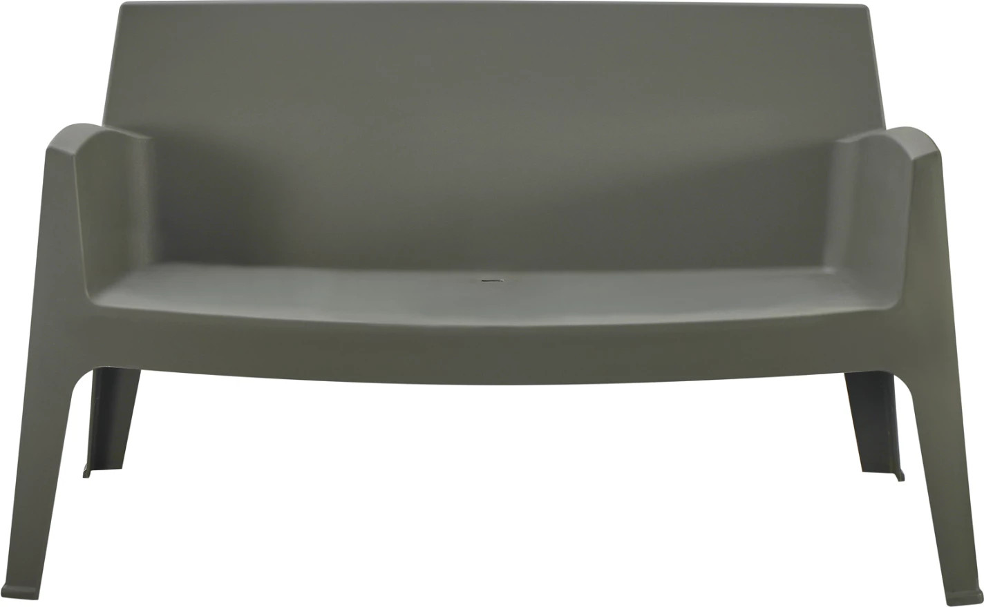 Divan i jashtëm 2-vendësh SLEEK, polipropilen, ngjyrë ulliri e errët, FH6366.05, 118x48.5x73cm
