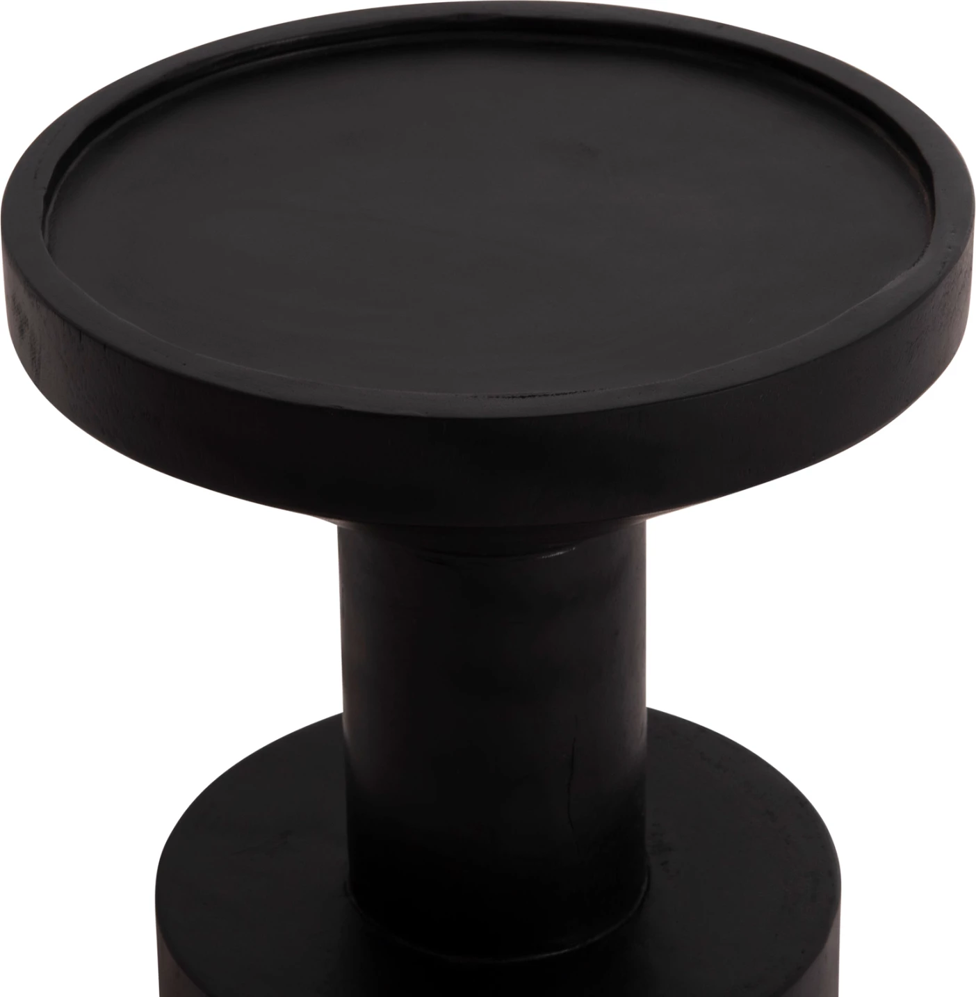 Tavolinë anësore BERMAL, dru suar i fortë, ngjyrë e zezë, FH9889.12, 35x65cm