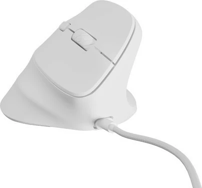 Maus vertikal Natec CRAKE 2 PRO, 12800 DPI, RGB, i bardhë, me kabllo