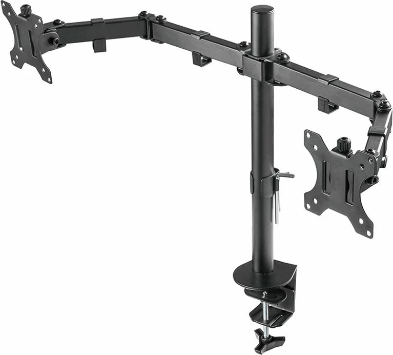 Mbajtës tavoline për dy monitorë Neomounts FPMA-D550DBLACK, i zi