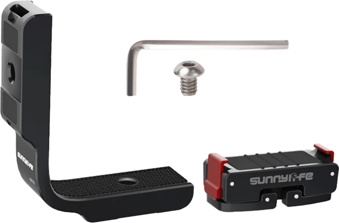 Mbajtëse L-tip për kamerë, Sunnylife OS-ZJ032, për DJI Osmo 360, alumini, me adapter magnetik
